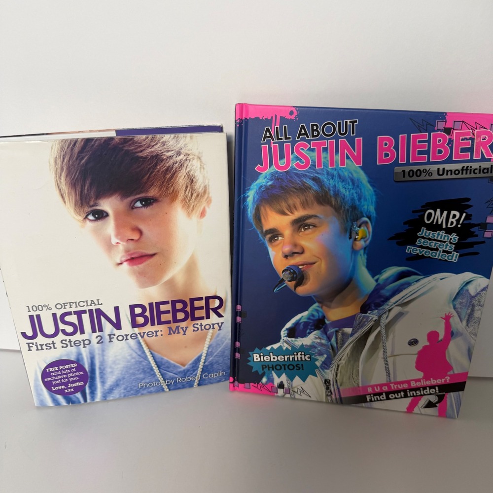 Justin Bieber Book Lot First Step 2 Forever My Story 2010 All About Bieber 2011